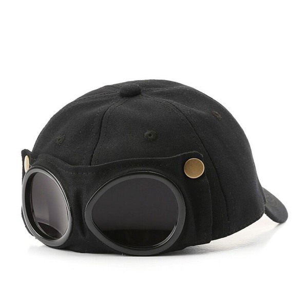Baseballcaps med katteørebriller SVART B B Black B-B