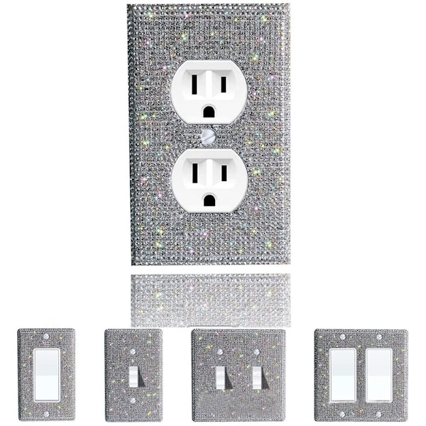 US Standard Switch Panel Sticker Rhinestones Socket Frame 08 08 08
