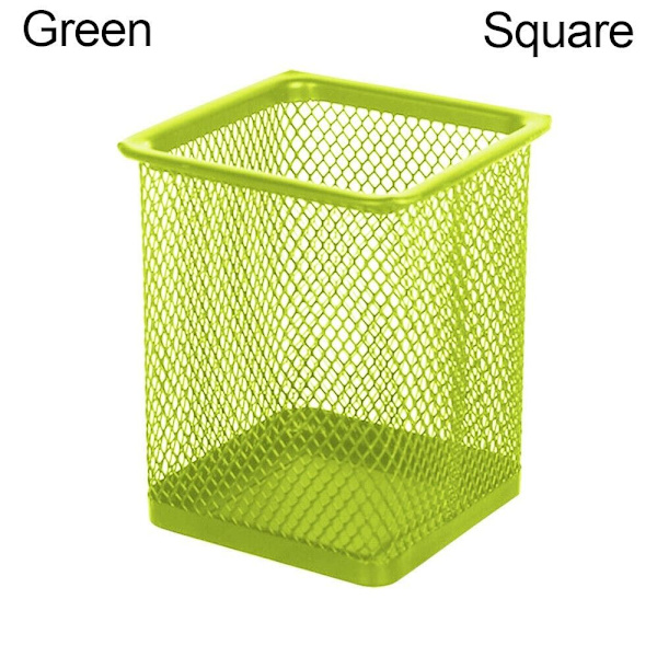 Mesh Pen Pot Pennhållare GREEN SQUARE SQUARE Green Square-Square