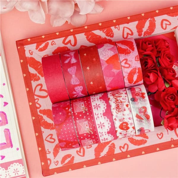 10st/ set Washi Tape klibbigt papper