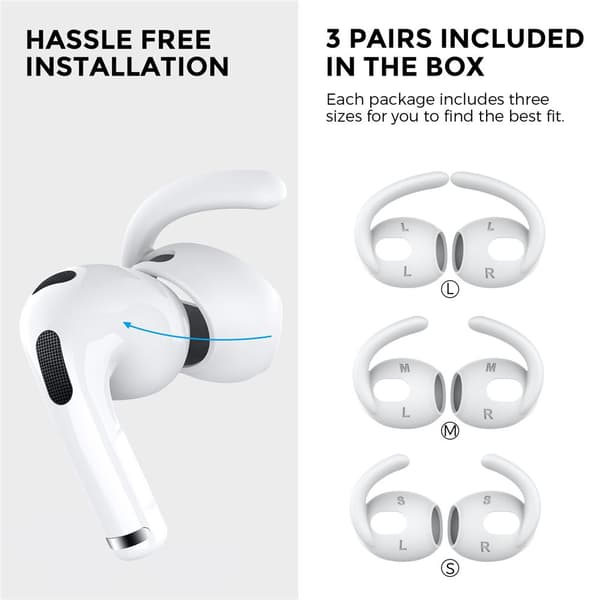 3 par ørepropper øreputer for Airpods 3 black