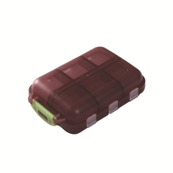 2 KPL 12 Grid Pills Box Daily Pill Case RUSKEA Brown