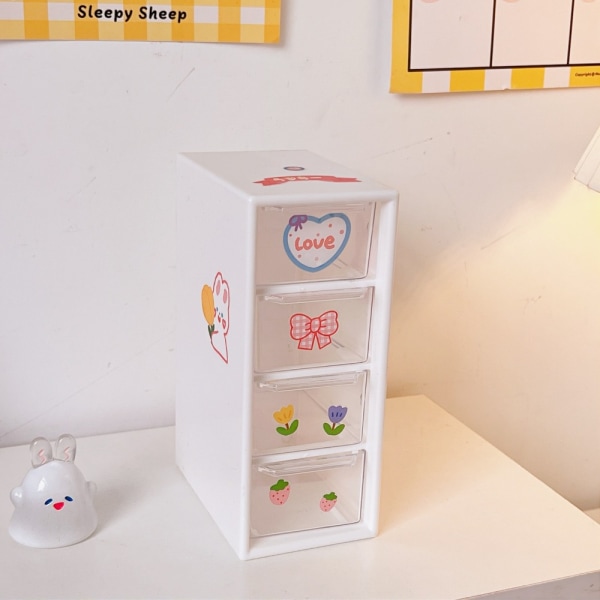 Oppbevaringsboks Desktop Organizer 4 GRIDS HVIT 4 GRIDS HVIT 4 grids white