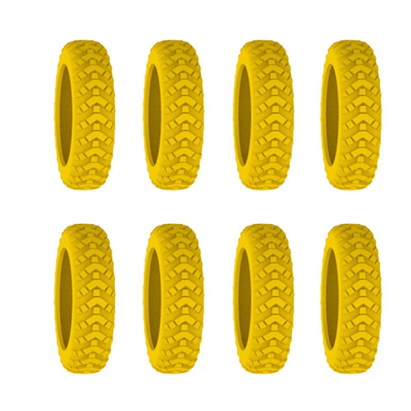 8 STK/Sæt Rejse Bagage Caster Sko Kuffert Hjul Beskyttelse yellow 8pcs-8pcs