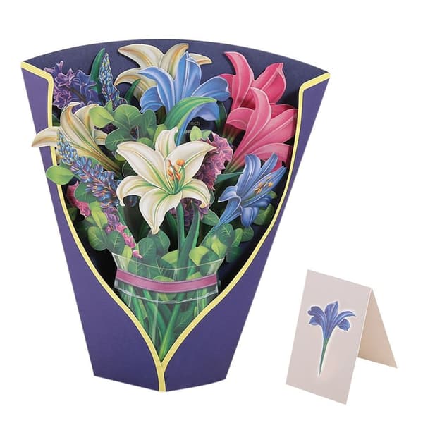 3D Pop-up bukett pappersblommor 2 2 2
