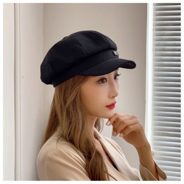 Vintage Basker Hat Newsboy Hat VIT white