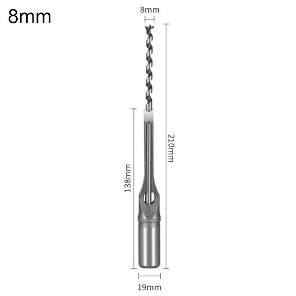 Neliömäinen reikäpora puuntyöstötyökalu 8mm 8mm