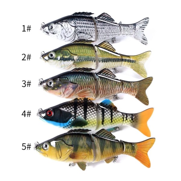 Multi Section Fiskelokke Minnow Bait 1 1 1