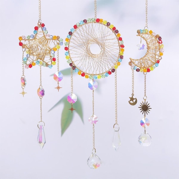 Crystal Sun Catchers Rainbow Prisms Pendant STAR STAR star