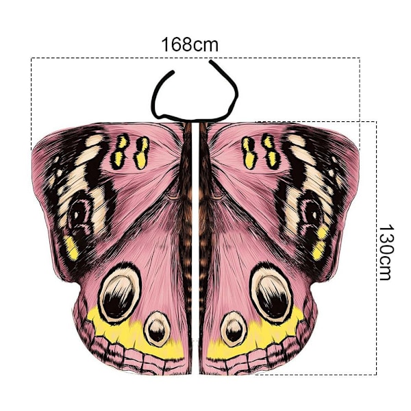 Butterfly Wings Sjal Butterfly Tørklæde 1 1 1