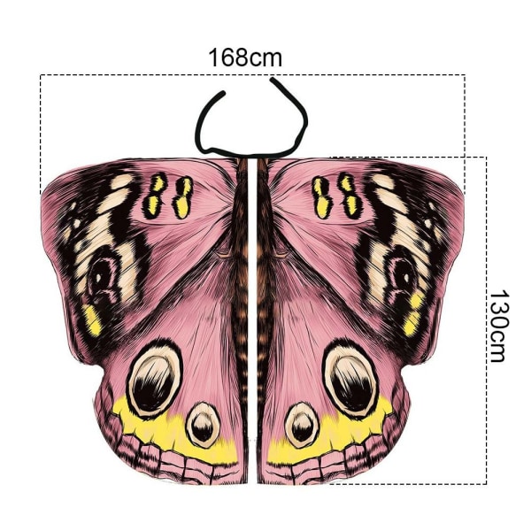 Butterfly Wings Sjal Butterfly Tørklæde 3 3 3