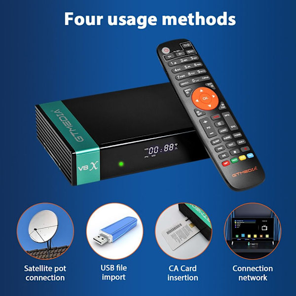 Satellittmottaker DVB-S/S2/S2X EU-PLUGG EU-PLUGG EU Plug