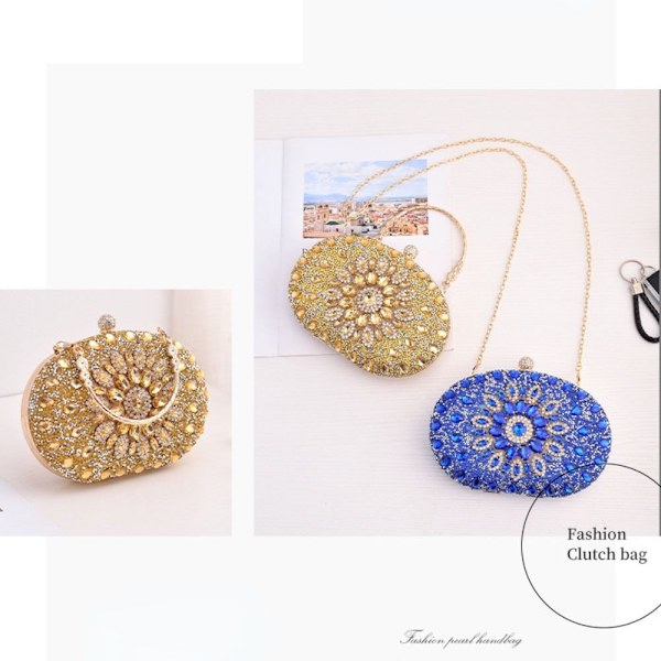 Clutch Bag luksus Håndveske BLÅ blue