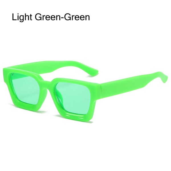 Tjocka fyrkantiga solglasögon rektangulära nyanser LJUSGRÖN-GRÖN Light Green-Green