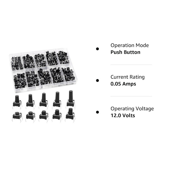 200st 4pin Light Touch Taktil Push Button Switch Micro