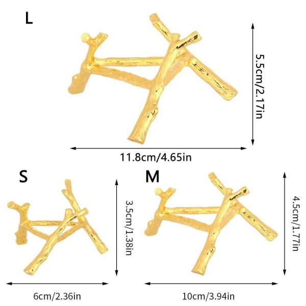 Crystal Ball Display Base Metal Branch Stand GOLD L Gold L