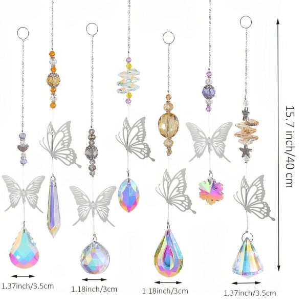 Butterflies Crystal Windchimes Butterfly Riipus TYYLI Style 2