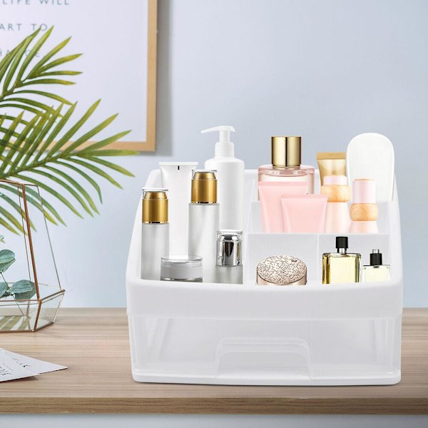 Makeup Case Cosmetic Organizer VALKOINEN white