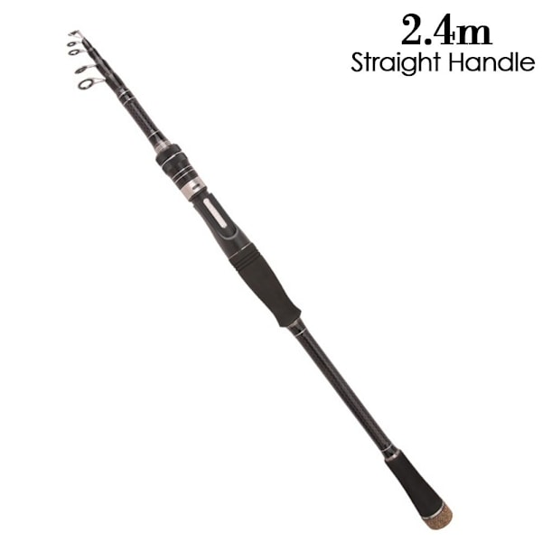 Teleskop fiskestang Pen Pole 2,4M LIGE HÅNDTAG LIGE 2.4mStraight Handle