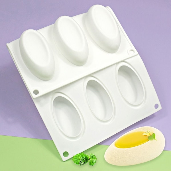3D räfflad äggsilikon kakform Form