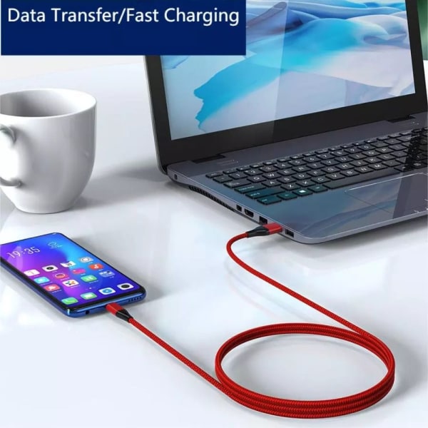 Hurtiglading Type-C datakabel SVART ANDROID ANDROID BLACK Android-Android
