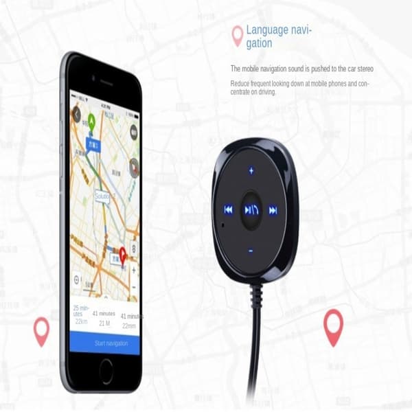 Trådløs Bluetooth musikkmottaker Håndfri Bluetooth Black