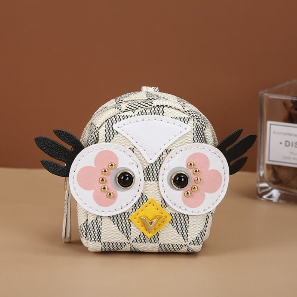 Cartoon Owl Mynt Lommebok Oppbevaringsveske HVIT White