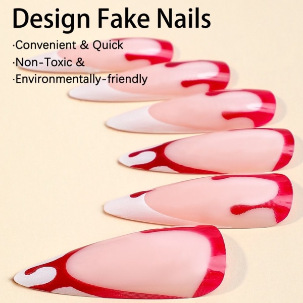 Almond Fake Nails Halloween False Nail 2 2 2