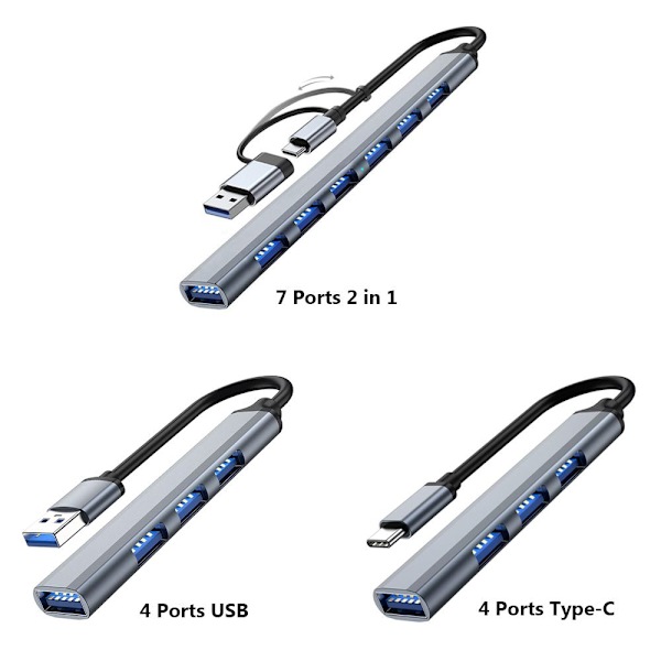 Type-C HUB USB 3.0 Expander Dockningsstation