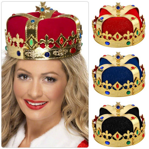 Crown Hat King Hat PUNAINEN Red