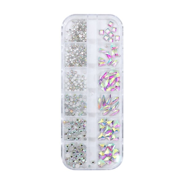 12Gird Box Nail Art Diamond Rhinestones STYLE A STYLE A Style A