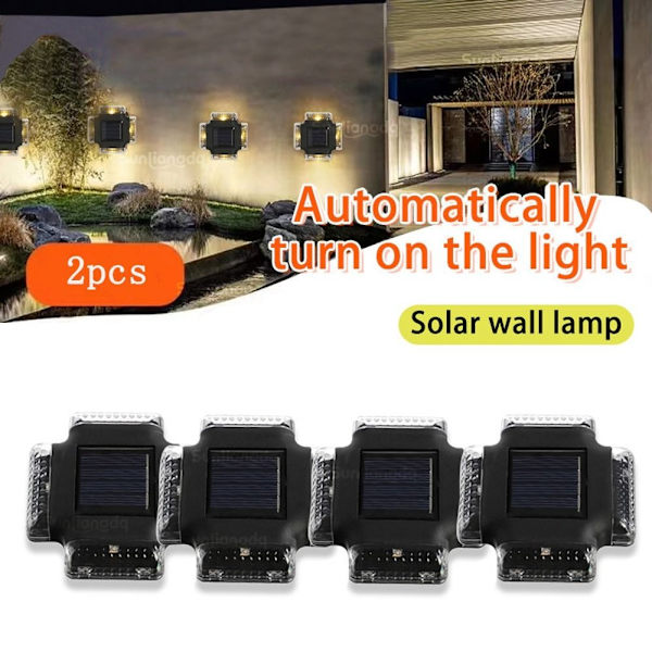 2stk LED Vegglampe Gjerde Vegglamper VARMT LYS VARMT LYS Warm Light