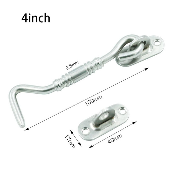 Vindusfangkrok Vindlåskrok SØLV 4TOM silver 4inch