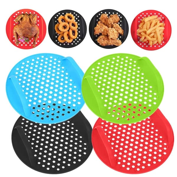 Runda Silikonfoder Till Air Fryer BLÅ 17CM blue 17cm