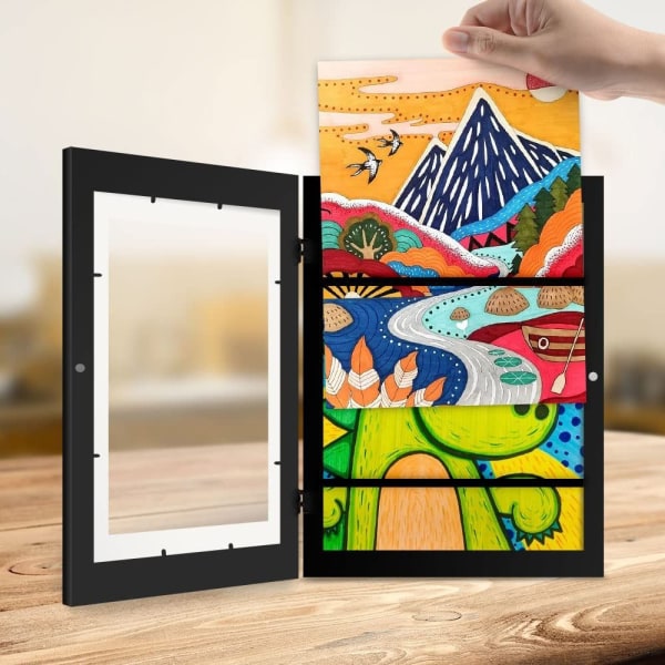 Lasten taidekehykset Art Display Frame MUSTA Black