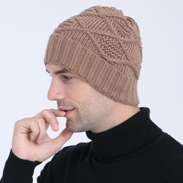 Hörselskydd Mössa Stickad Pullover Mössa SVART black