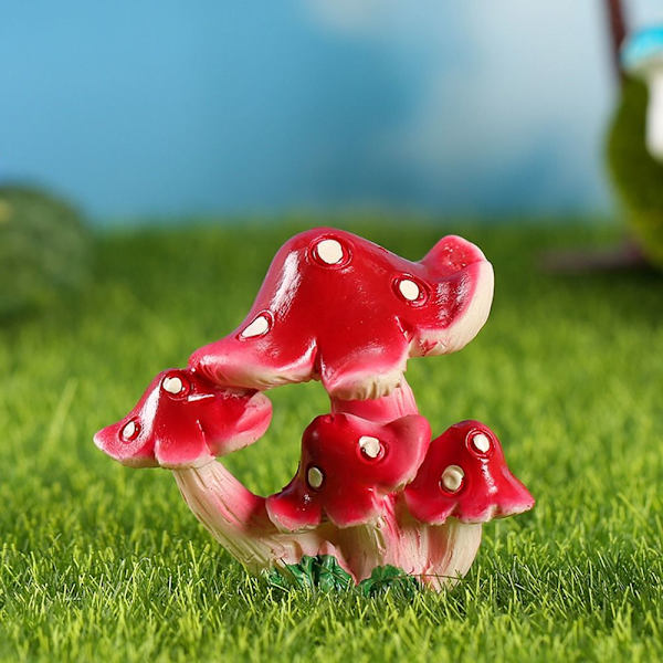 9 stk Sopphåndverk Mikrofigurer Miniatyr Landskap Mose