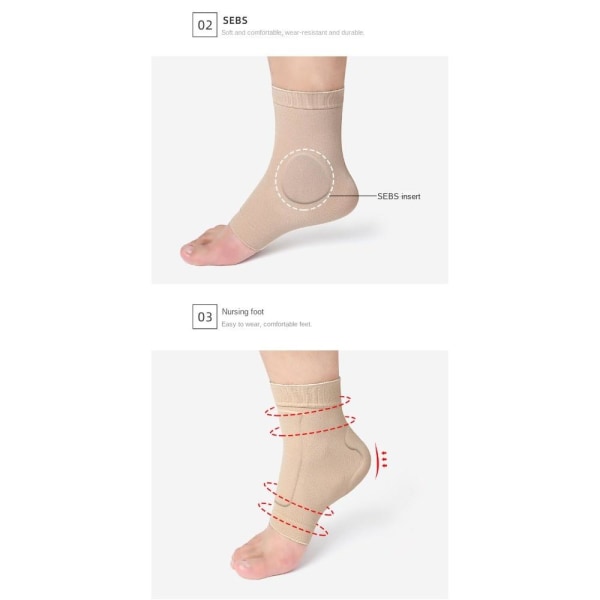 Kantapään suojaholkki nilkansuojaa varten KAKSIPUOLINEN Double Sided Long