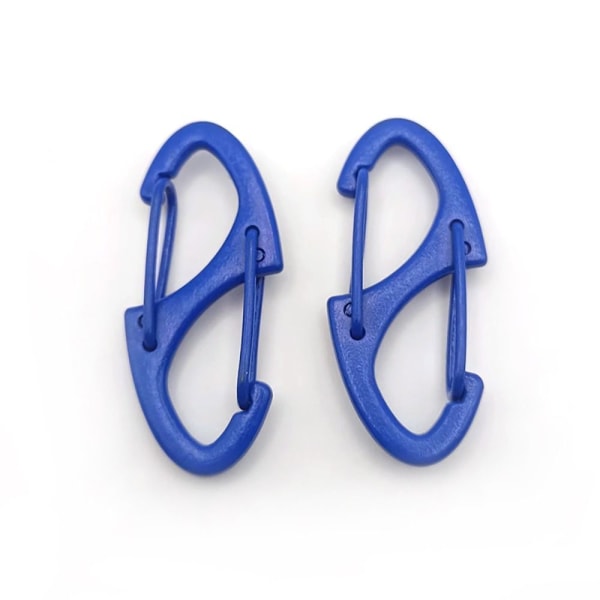 10 kpl Alloy Carabiner Release Solki TUMMAN SININEN DARK BLUE