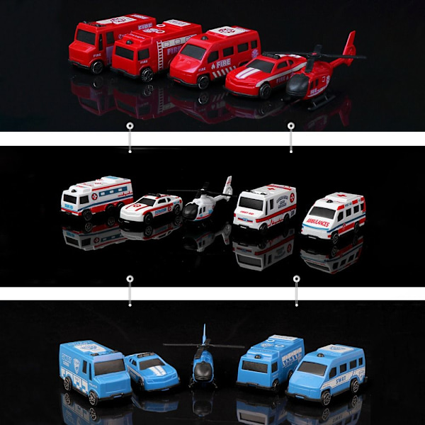 5kpl/ set Mini Inertiaautoleluauto Malli 5kpl/ SET FIRE ENGINE 5pcs/set fire engine