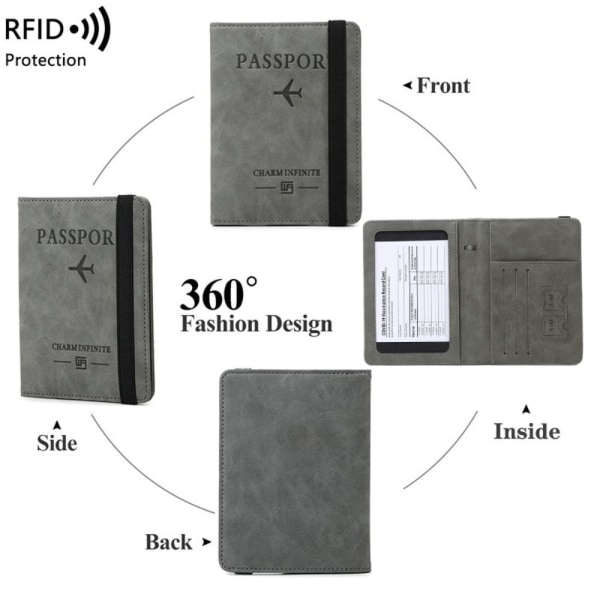 RFID Passport Deksel Passport Clip KAFFE coffee