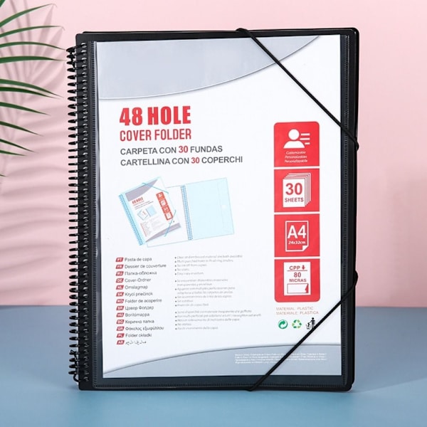 A4-mappepapir Opbevaringspose SORT Black