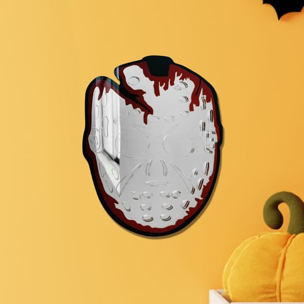 Halloween Mirror Blood Print Face Model Mirror SILVER silver