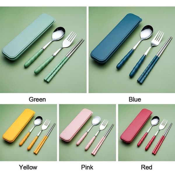 3st/ set Skedgaffel Chopstick Kits Bestickset SET red