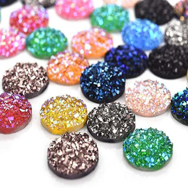 120st Flat Back Round Resin Beads Cabochon Flatback Beads