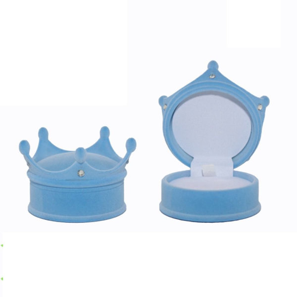 Crown Ring Smykkeskrin Smykke Organizer Opbevaring RØD Red