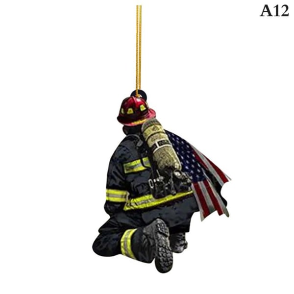 2 kpl Firefighter-riippuva auton avaimenperä J J J