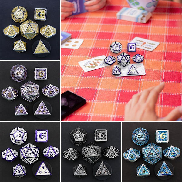 7kpl/ set DND Metallioppa Polyhedral Noppa YL-1 YL-1 YL-1