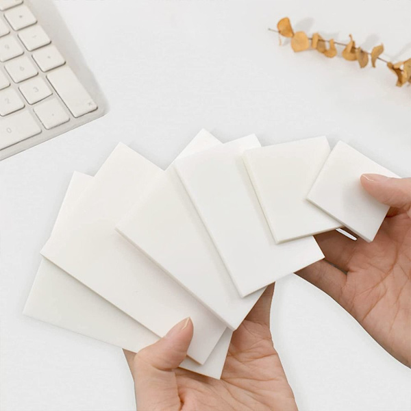 5Pack 50Sheets/Pack Transparent Sticky Notes Scrapes Stickers M-76x76mm