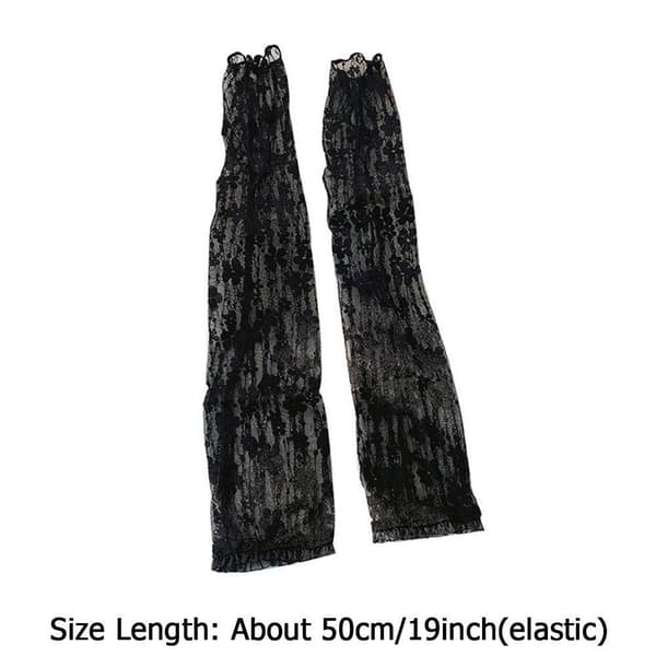 2 par Solbeskyttelse Arm Sleeve Fingerløse Handsker SORT Black